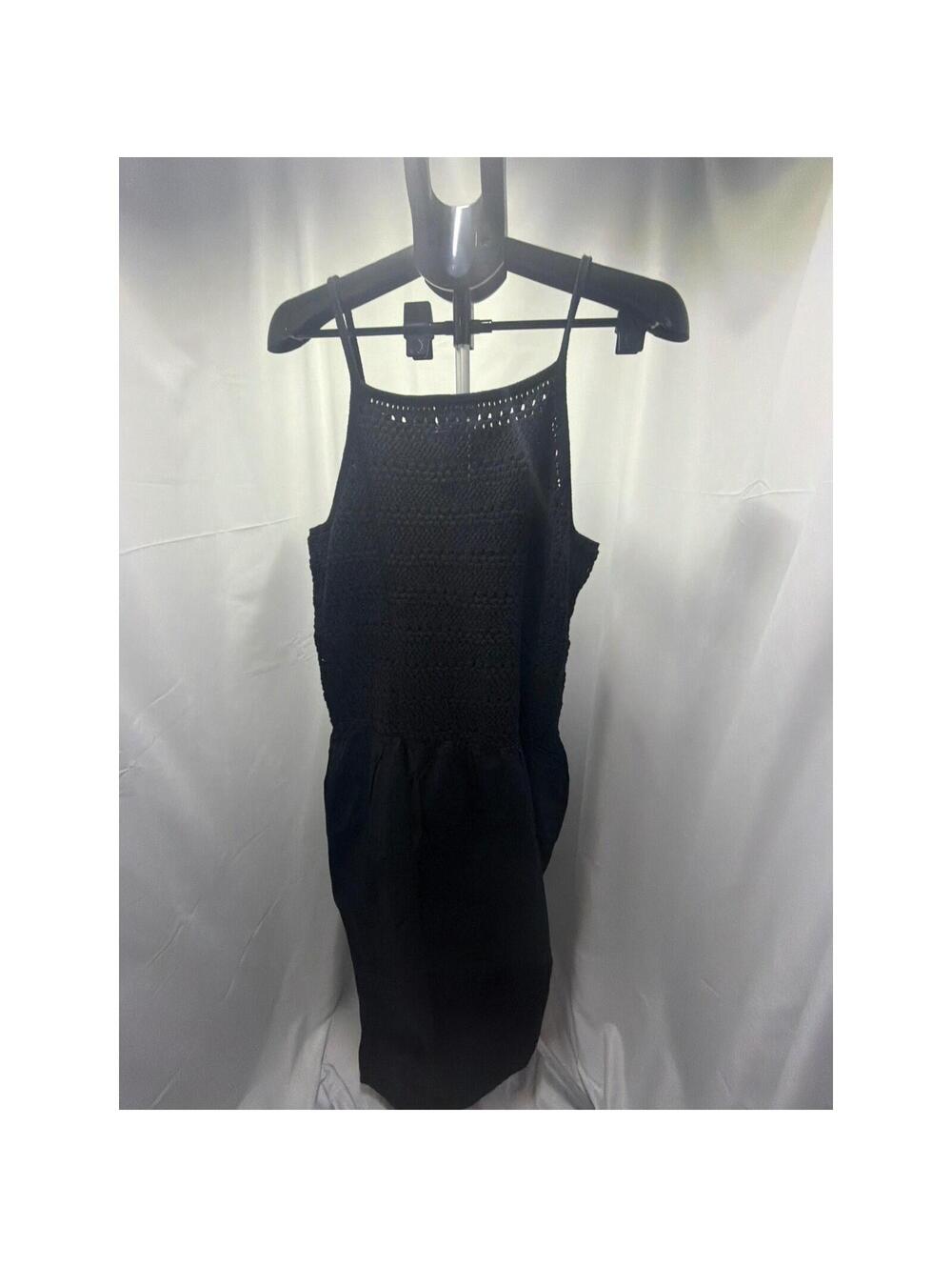 Universal Thread Black Crochet Bodice Maxi Dress Spaghetti Strap 1X NWT - Picture 4 of 5